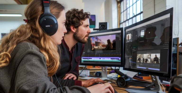 Empresas de producción multimedia desarrollando contenidos para marcas.